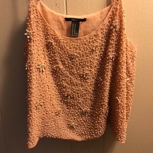 Peach blouse tank